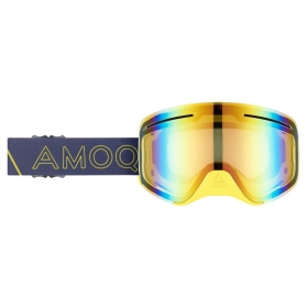 AMOQ Vision Vent+ Magnetic Motocross / Snow Goggles Racing Yellow (Red Mirror)