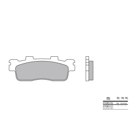 BREMBO Scooter Carbon Ceramic Brake pads KAWASAKI J125-300, KYMCO DINK-X/ DOWNTOWN/ DTX/ MILER/ PEOPLE/ SUPERDINK/ X-TOWN 125-350