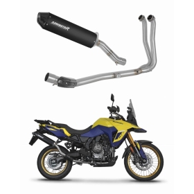 Suzuki V-Strom 800 / DE 2023 - 2024 Full Exhaust System Collector Silencer MX2 BLACK + dB killer