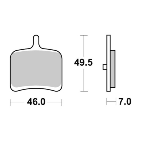 Sbs Brakepads 857LS Sintered BUELL