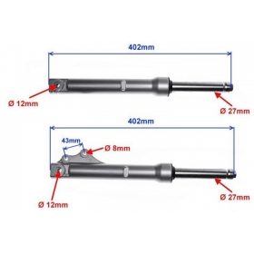 Front shock absorbers 139QMB / GY6-50cc 2pcs