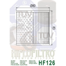 Tepalo filtras HIFLO HF126 KAWASAKI Z/ KZ 750-1300cc 1973-1988