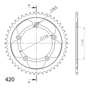 Supersprox Rear sprocket 894.48 48t