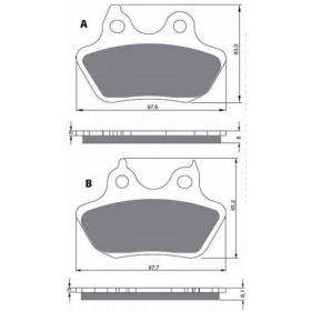 GOLDFREN Brake Pads 244 S3 HARLEY-DAVIDSON