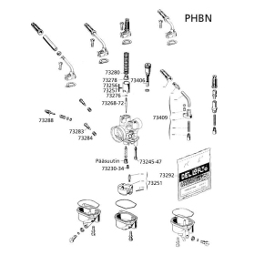 Pariebintojo žikleris Dellorto PHVA/PHVB/PHBN 55 dydis