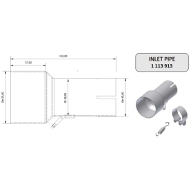 MIVV Inlet Pipe 55 > 38 mm