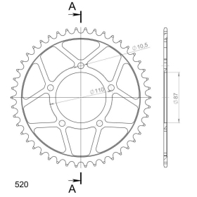 Supersprox / JT Rear sprocket 823,46 46t