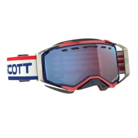 Scott Goggle Prospect Snow Cross LS retro white/blue light sensitive (blue chro)