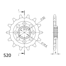 Supersprox / JT Front sprocket 428.13