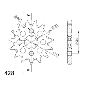 Supersprox Front sprocket 1264.16