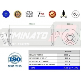 Duslintuvo bakelis Dominator Round CAN-AM SPYDER RT-S 1330 2014-2017