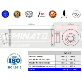 Exhausts silincers Dominator Round DUCATI MONSTER 620 2002-2006