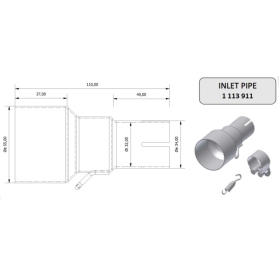 MIVV Inlet Pipe 55 > 32 mm