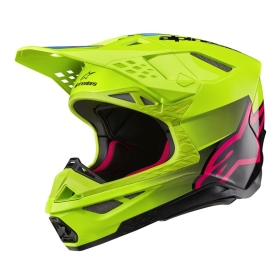 Alpinestars S-M10 Unite Yellow Fluo / Pink Motocross Helmet