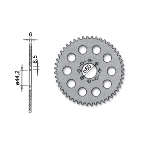 Forte Rear sprocket 48 teeth 420 MBK X-Limit 98-03 / Yamaha DT50 -03