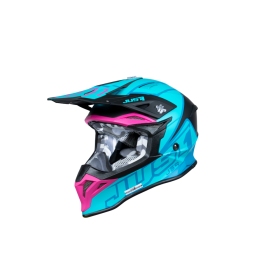 Helmet Just1 J39 Thruster Petrol Blue/Fuxia Black