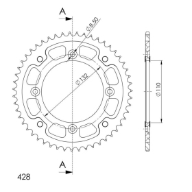 Supersprox Stealth Rear sprocket Black 51t