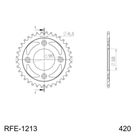 Supersprox Rear sprocket 1213.37 37t