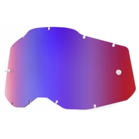 Off Road Goggles 100% Accuri 2 / Strata 2 / Racecraft 2 Mirrored Red / Blue Lens