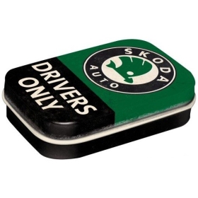 Mėtinių saldainių dėžutė SKODA DRIVERS ONLY 4vnt. 4x6x1,6cm