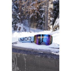 AMOQ Vision Vent+ Magnetic Motocross / Snow Goggles Light Blue / Navy (Blue Mirror)