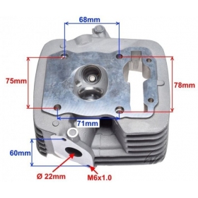 Cylinder head HONDA 125cc 4T 53mm