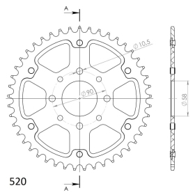 Supersprox Stealth Rear sprocket Gold 45t