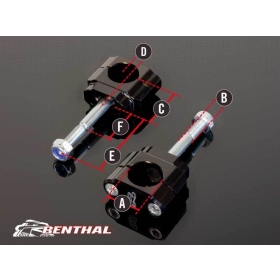 RENTHAL HANDLEBAR HOLDERS / RISERS Ø28,6mm KAWASAKI /YAMAHA