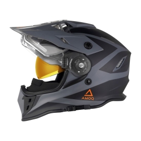 Helmet with heated visor AMOQ Adaptor Black/Grey/Orange