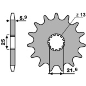 PBR Steel Noise-Free Front Sprocket 565 - 520 CAGIVA / GAS GAS / KAWASAKI / SUZUKI / YAMAHA 250-800cc 1977-2025