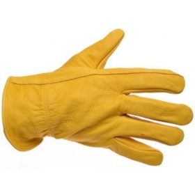 LEOSHI VINTAGE short genuine leather gloves yellow
