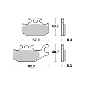 Sbs Brakepads 835SI Sintered Offroad SUZUKI