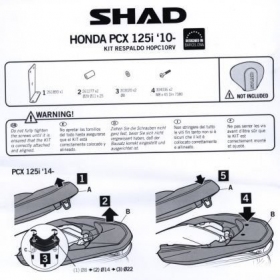 Backrest SHAD HONDA PCX 125cc 2010-2015