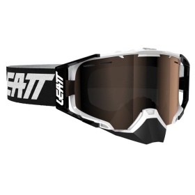 SALE! Leatt Goggles Velocity 6.5 SNX Iriz Blk/Wht Platinum