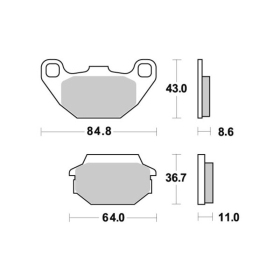 Sbs Brakepads 154HF Ceramic Kymco