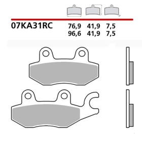 Brembo Brakepads Carbon-Ceramic Racing BENELLI / CAGIVA / CAN-AM / CPI / DAELIM / HONDA / HYOSUNG / KAWASAKI / SUZUKI / TRIUMPH / YAMAHA