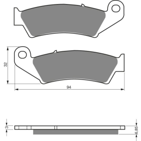 GOLDFREN Brake Pads 041 S33 Aprilia / Beta / Gas Gas / Honda / Kwasaki / Yamaha