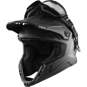 Motocross Helmet + Goggles with electric lens CKX TITAN Airflow Matt black