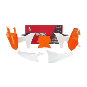 RACETECH Plastic Kit KTM SX/ SX-F 2023-2024 White/ Orange