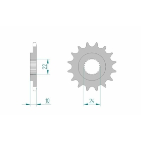 AFAM Steel Standard Front Sprocket 61301 - 520 APRILIA/BMW/CAN AM/HUSQVARNA 125-650CC 1985-2015