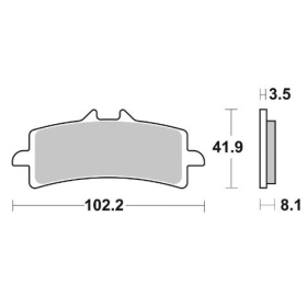 Sbs Brakepads 841DS-2 Dual Sinter 2 APRILIA / DUCATI / HUSQVARNA / KAWASAKI / KTM / MV AGUSTA / SUZUKI / TRIUMPH