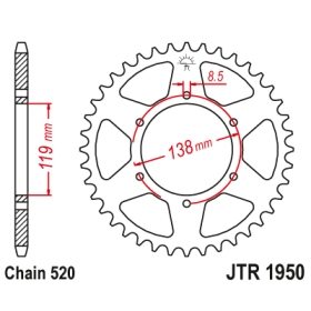 Supersprox / JT Rear sprocket 1950.50 50t