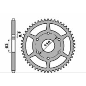 PBR Ultra-Light Aluminium Hard Anodized Rear Sprocket 4675 - 520 HUSQVARNA / KTM 125-401cc 2013-2024