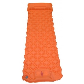 CAMPING SLEEPING MAT WITH PUMP ORANGE 190x60cm