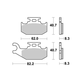 Sbs Brakepads 836SI Sintered Offroad SUZUKI