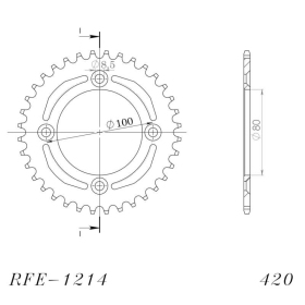 Supersprox Rear sprocket 1214.46 46t