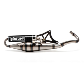 YASUNI Scooter Z Exhaust - Steel/Carbon Look APRILIA / DERBI / GILERA / PIAGGIO  50 1991-2018