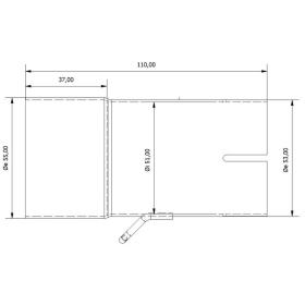 MIVV Inlet Pipe 55 > 51 mm