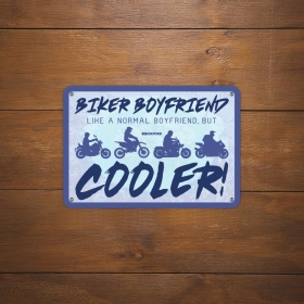 Oxford Garage Metal Sign: Biker Boyfriend