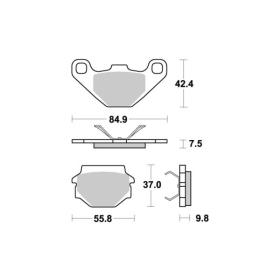 Sbs Brakepads 692HF Ceramic APRILIA